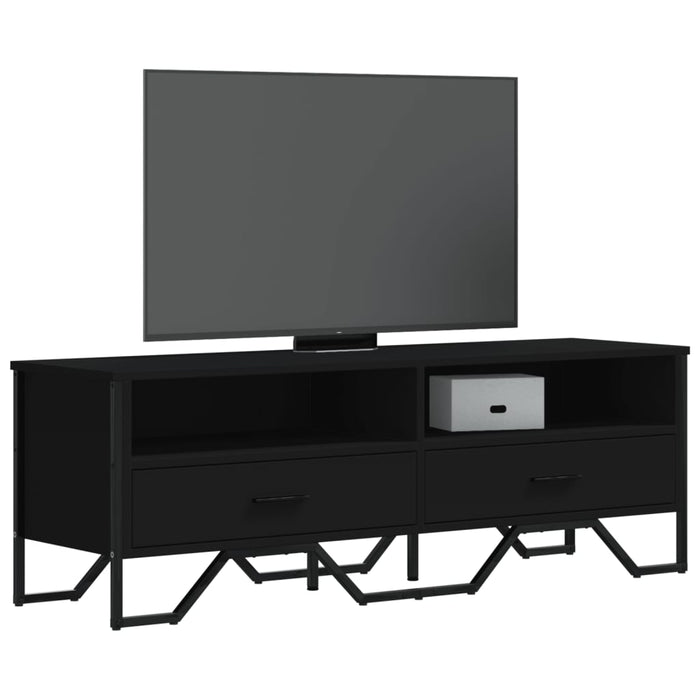 TV Cabinet Black 122x34x41 cm Engineered Wood