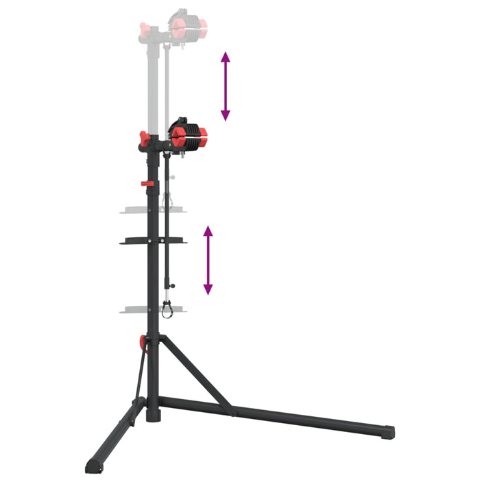 Bike Repair Stand Foldable Adjustable 92-152 cm Red Steel