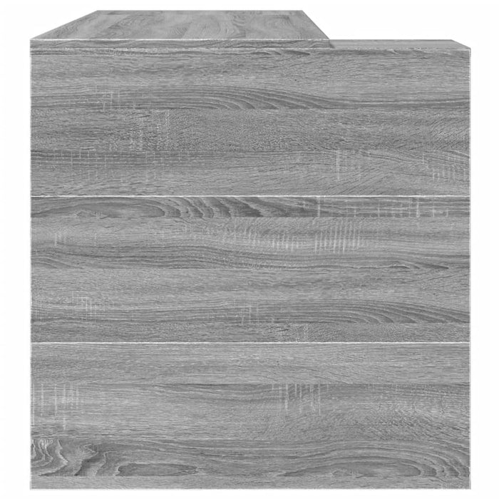 Birou de birou Gri Sonoma 123,5x73,5x75 cm Lemn prelucrat