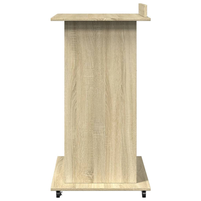 Lectern with Wheels & Drawer Sonoma Oak 55x55x107 cm Engineered Wood