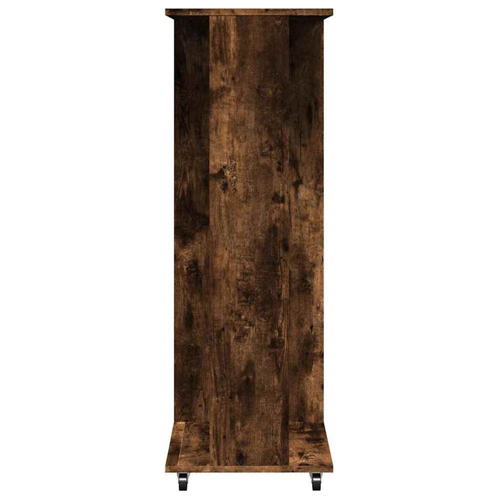 Wardrobe with Wheels Smoked Oak 102x38x110 cm Engineered Wood