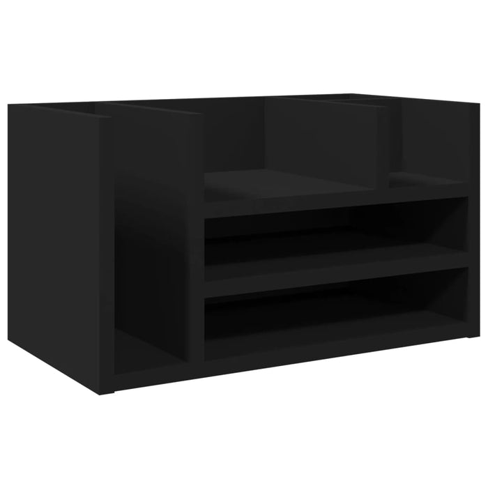 Organizator de birou Negru 44,5x24x25 cm Lemn prelucrat