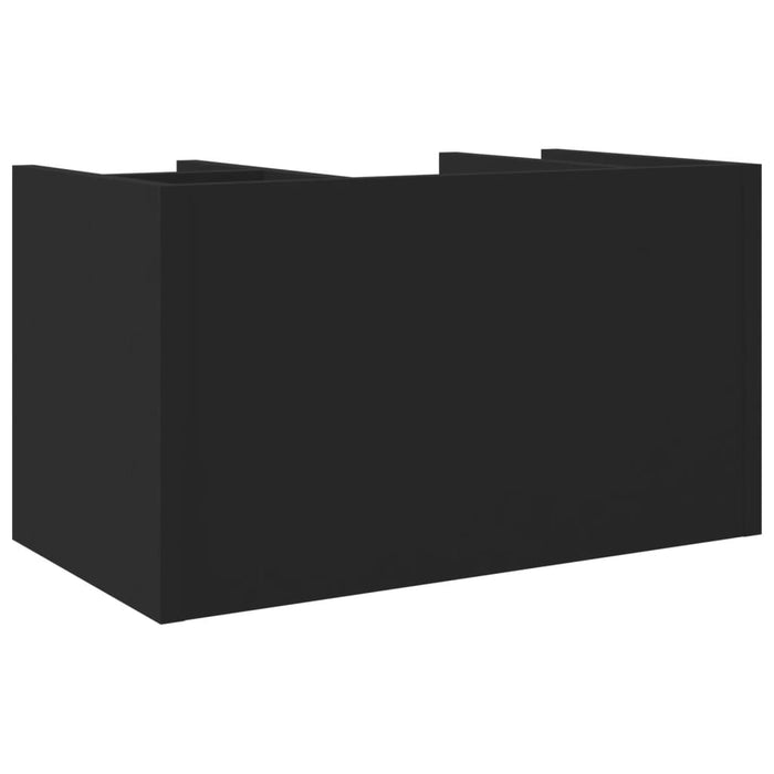 Organizator de birou Negru 44,5x24x25 cm Lemn prelucrat