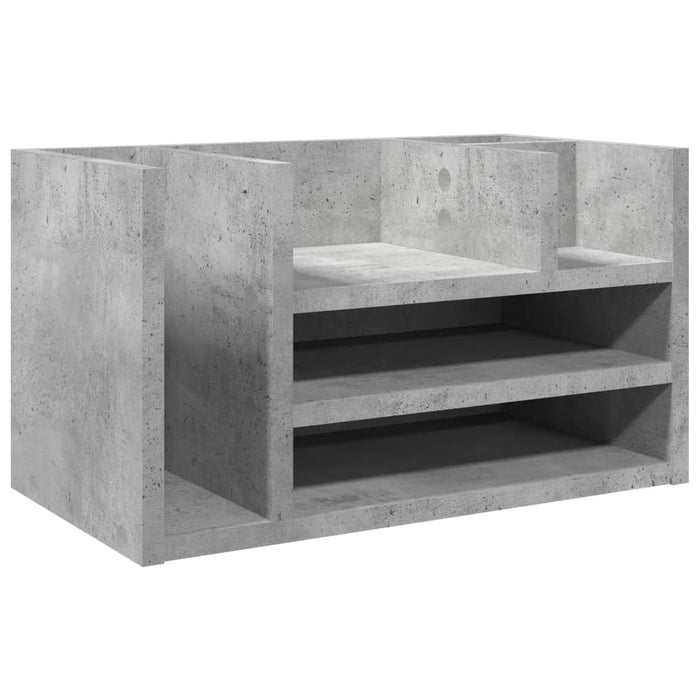 Organizator de birou Gri Beton 44,5x24x25 cm Lemn derivat