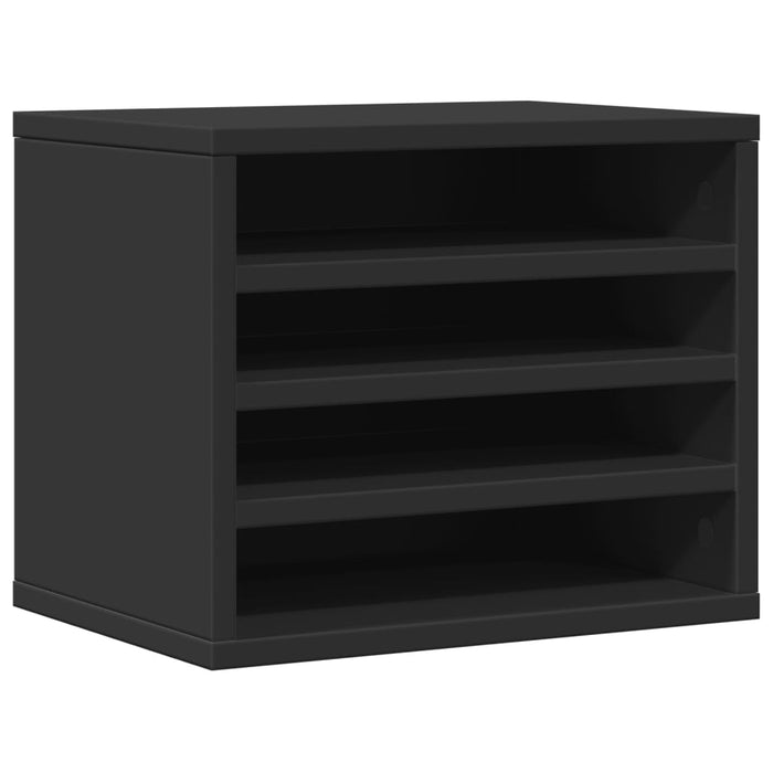 Organizator de birou negru 36x26x29,5 cm Lemn prelucrat