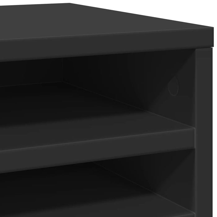 Organizator de birou negru 36x26x29,5 cm Lemn prelucrat