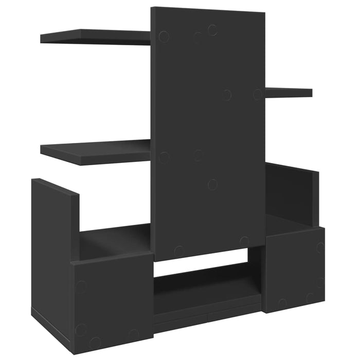 Organizator de birou Negru 49x20x52,5 cm Lemn prelucrat