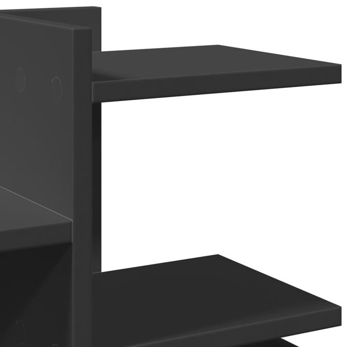 Organizator de birou Negru 49x20x52,5 cm Lemn prelucrat