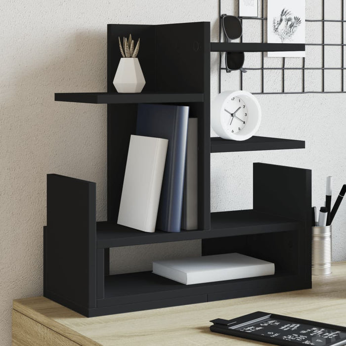 Organizator de birou Negru 49x20x52,5 cm Lemn prelucrat