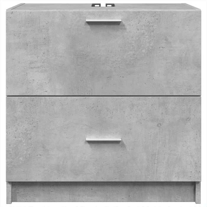 Sink Cabinet Concrete Grey 59x37x59 cm Engineered Wood