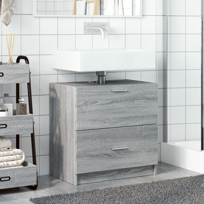 Sink Cabinet Grey Sonoma 59x37x59 cm Engineered Wood