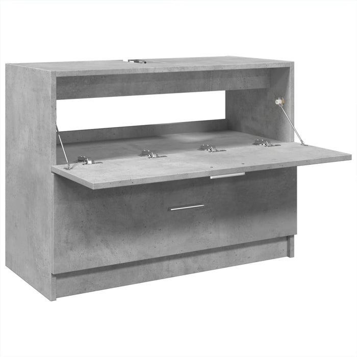 Sink Cabinet Concrete Grey 78x37x59 cm Engineered Wood