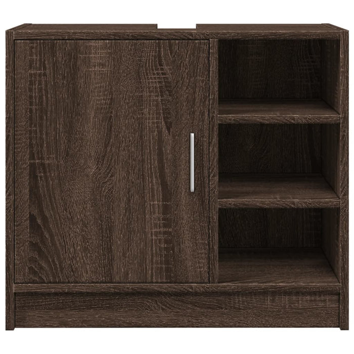 Sink Cabinet Brown Oak 63x29x55 cm Engineered Wood