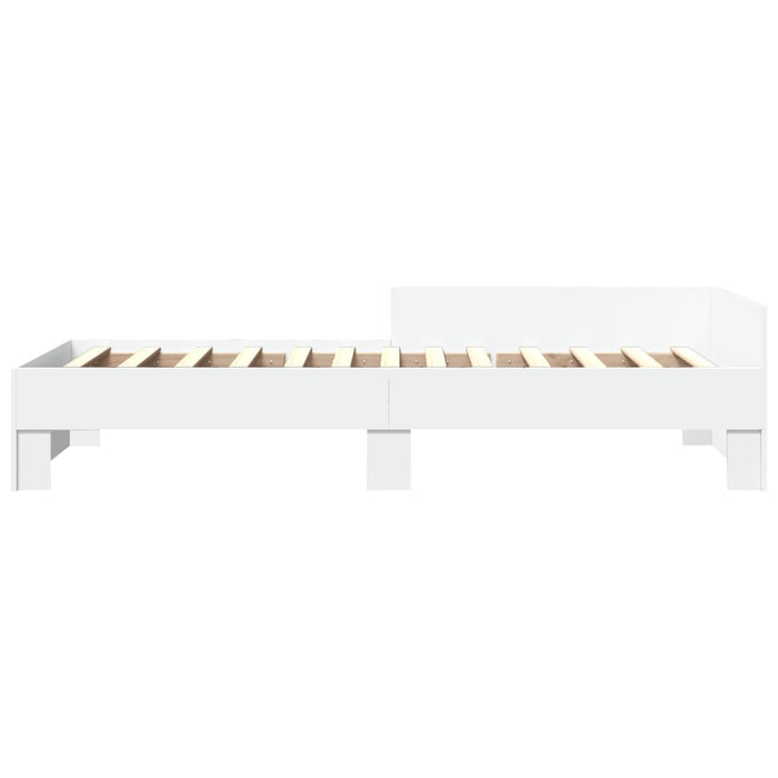 Bed Frame without Mattress White 90x200 cm Engineered Wood