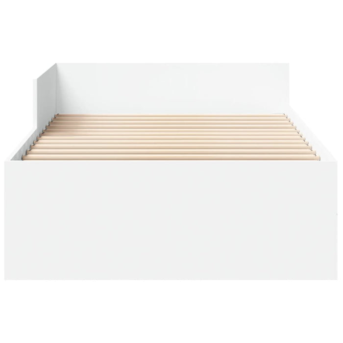 Bed Frame without Mattress White 90x200 cm Engineered Wood