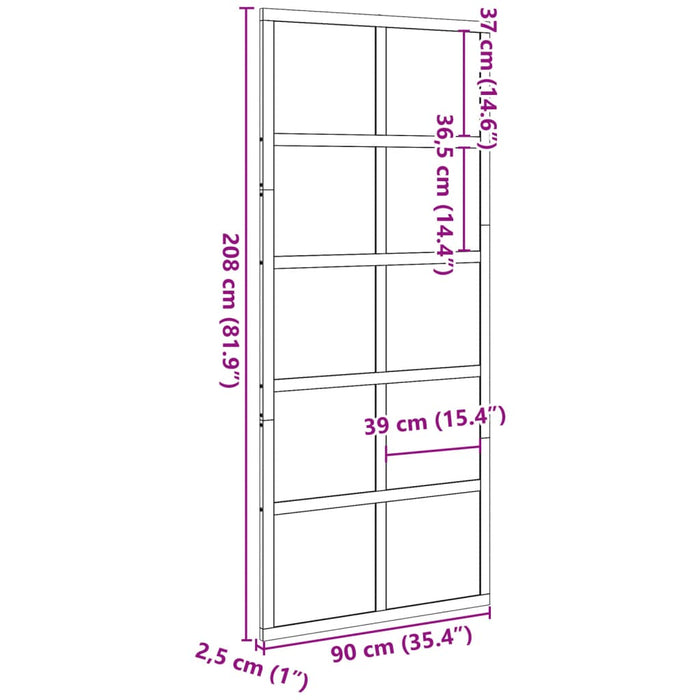 Ceară Ușă Hambar Maro 90x208 cm Lemn Mass Pin