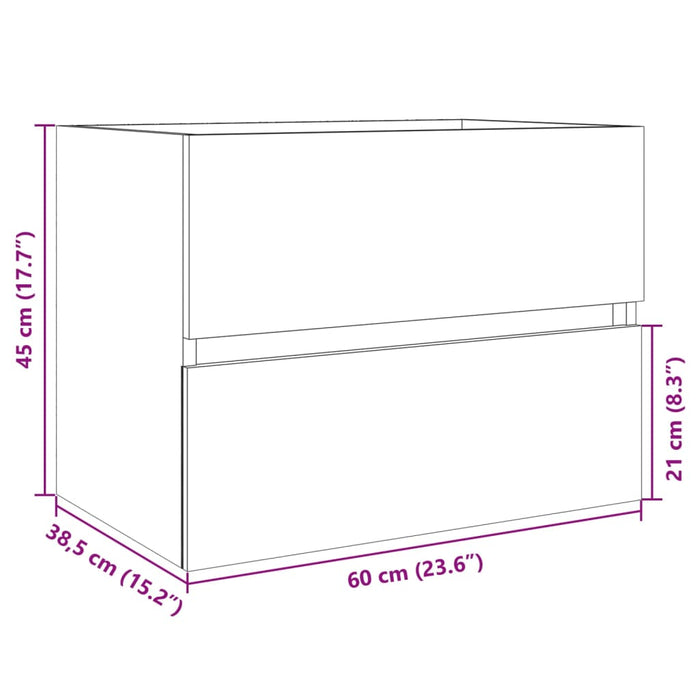 Шкафчик под мойку Sonoma Oak 60x38.5x45 см Инженерное дерево