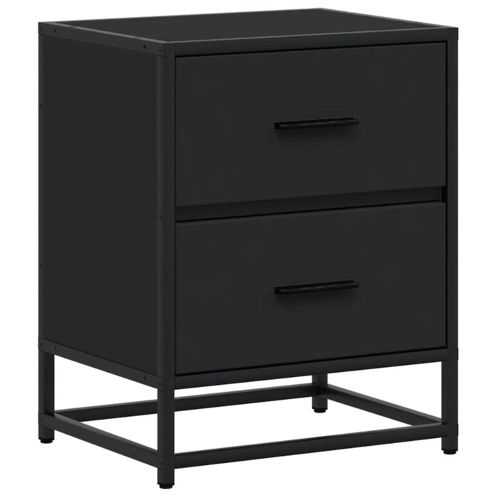 Bedside Cabinet Black 40x31x50 cm Engineered Wood