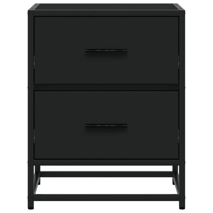 Bedside Cabinet Black 40x31x50 cm Engineered Wood