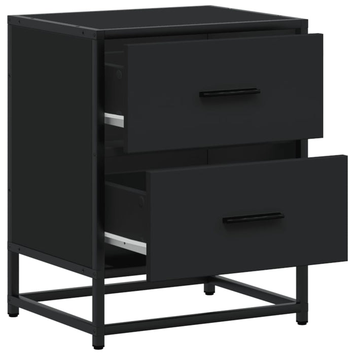 Bedside Cabinet Black 40x31x50 cm Engineered Wood