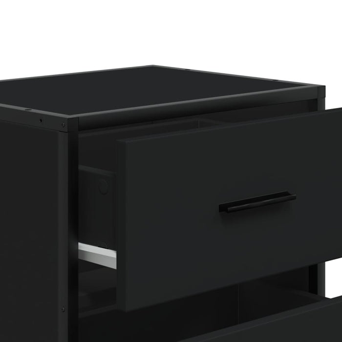 Bedside Cabinet Black 40x31x50 cm Engineered Wood