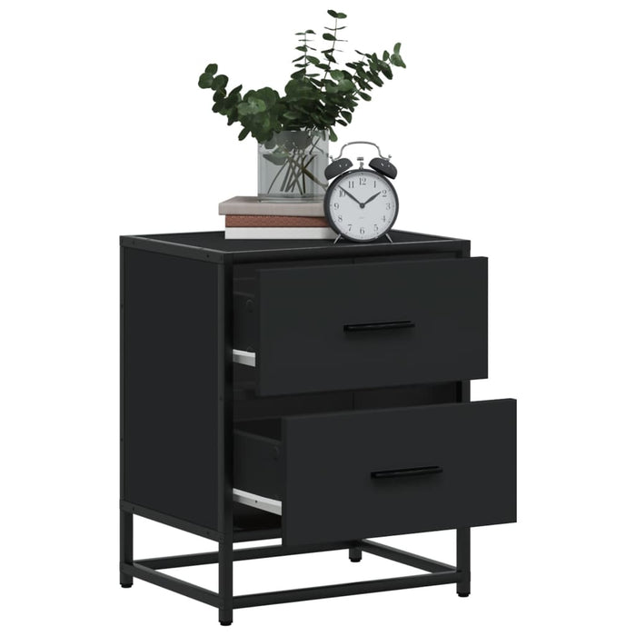 Bedside Cabinets 2 pcs Black 40x31x50 cm Engineered Wood