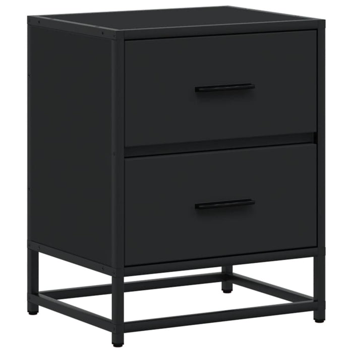 Bedside Cabinets 2 pcs Black 40x31x50 cm Engineered Wood