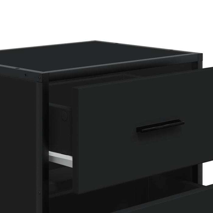 Bedside Cabinets 2 pcs Black 40x31x50 cm Engineered Wood