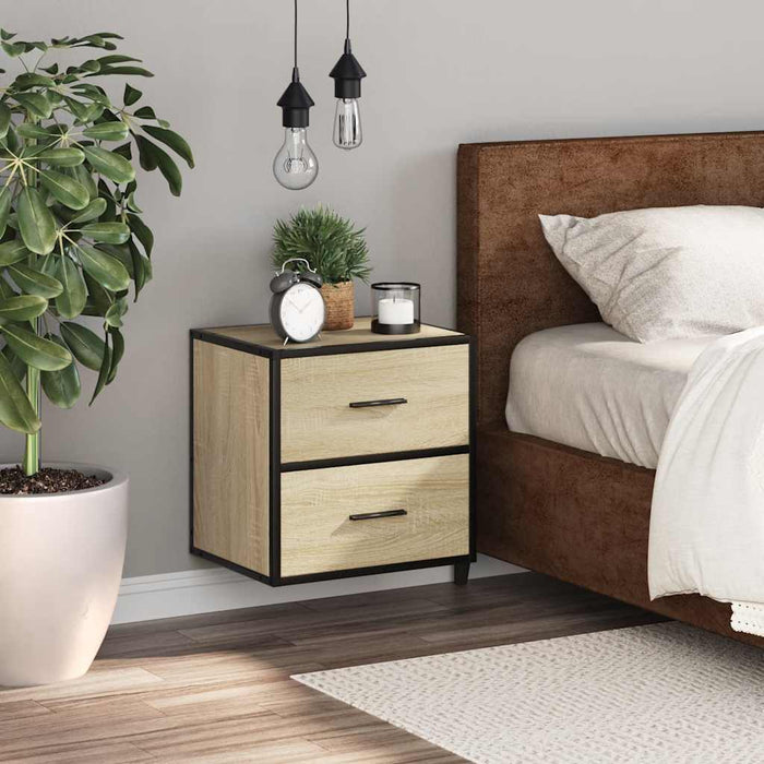 Wall-mounted Bedside Cabinet Sonoma Oak 40x31x39.5 cm