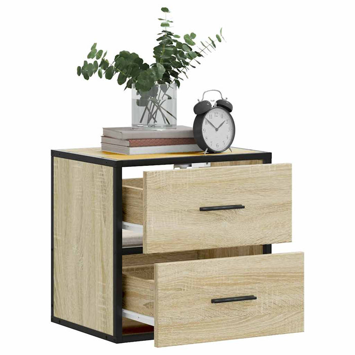 Wall-mounted Bedside Cabinet Sonoma Oak 40x31x39.5 cm