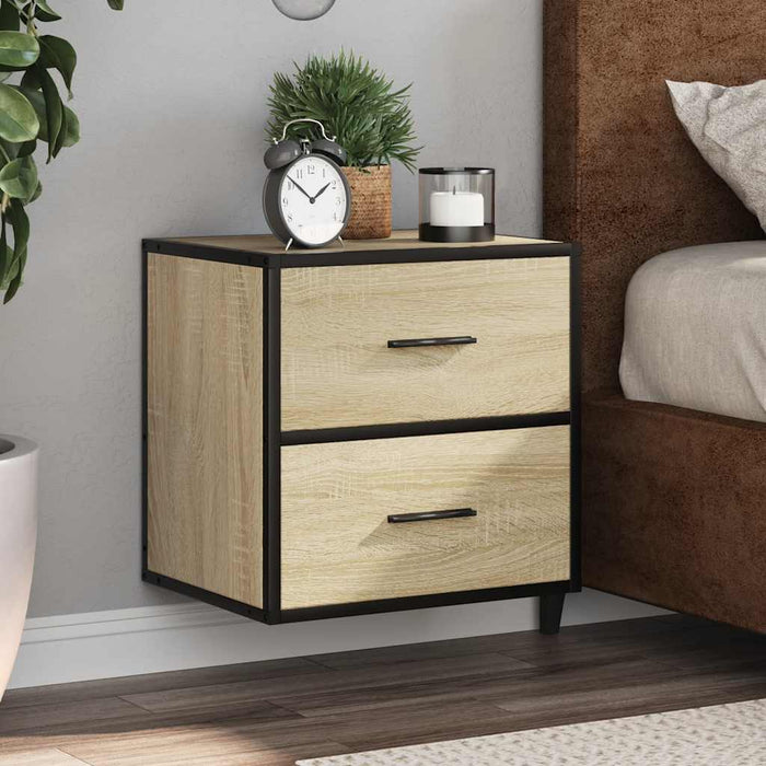 Wall-mounted Bedside Cabinet Sonoma Oak 40x31x39.5 cm