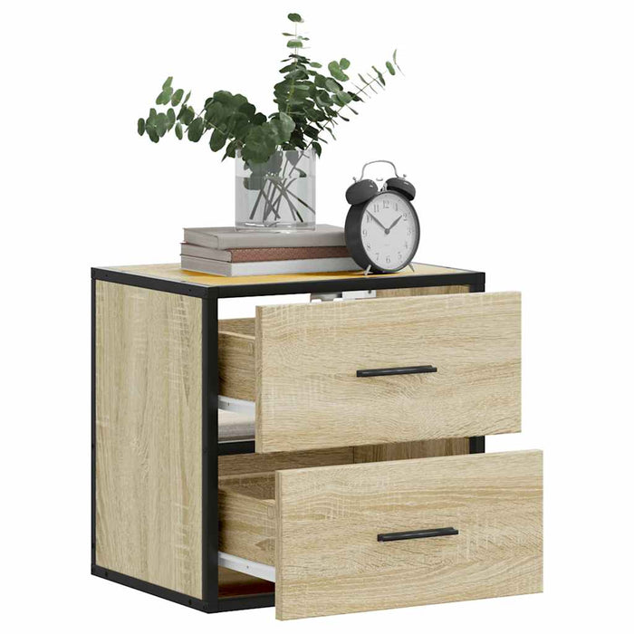 Wall-mounted Bedside Cabinets 2 pcs Sonoma Oak 40x31x39.5 cm