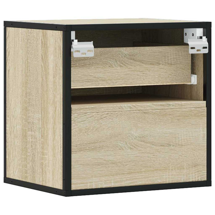 Wall-mounted Bedside Cabinets 2 pcs Sonoma Oak 40x31x39.5 cm