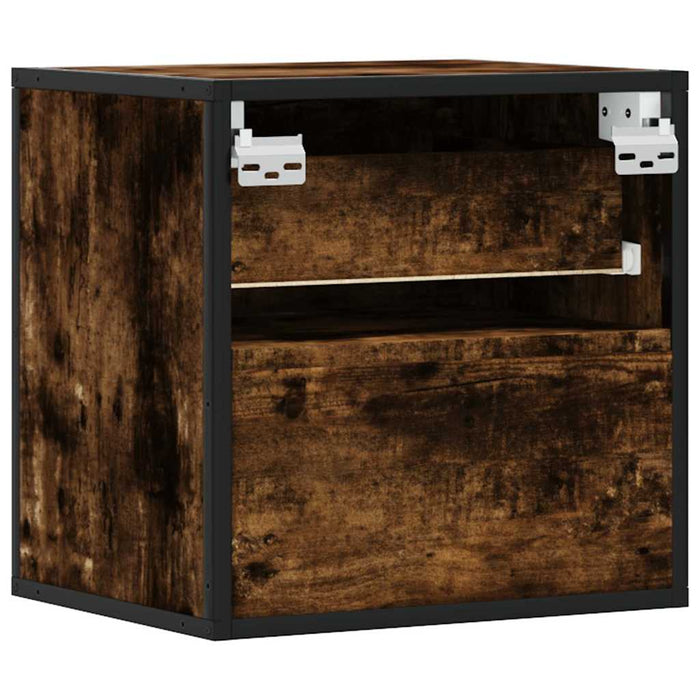 Wall-mounted Bedside Cabinets 2 pcs Smoked Oak 40x31x39.5 cm