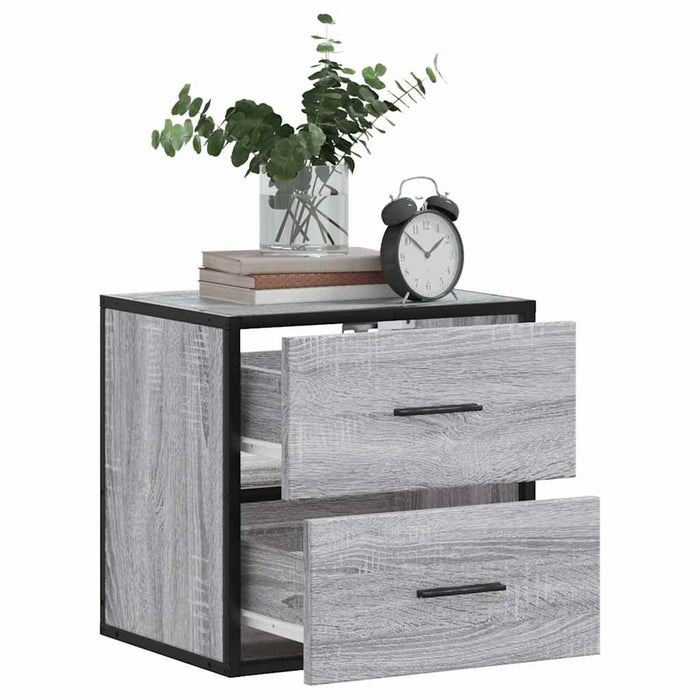 Wall-mounted Bedside Cabinet Grey Sonoma 40x31x39.5 cm