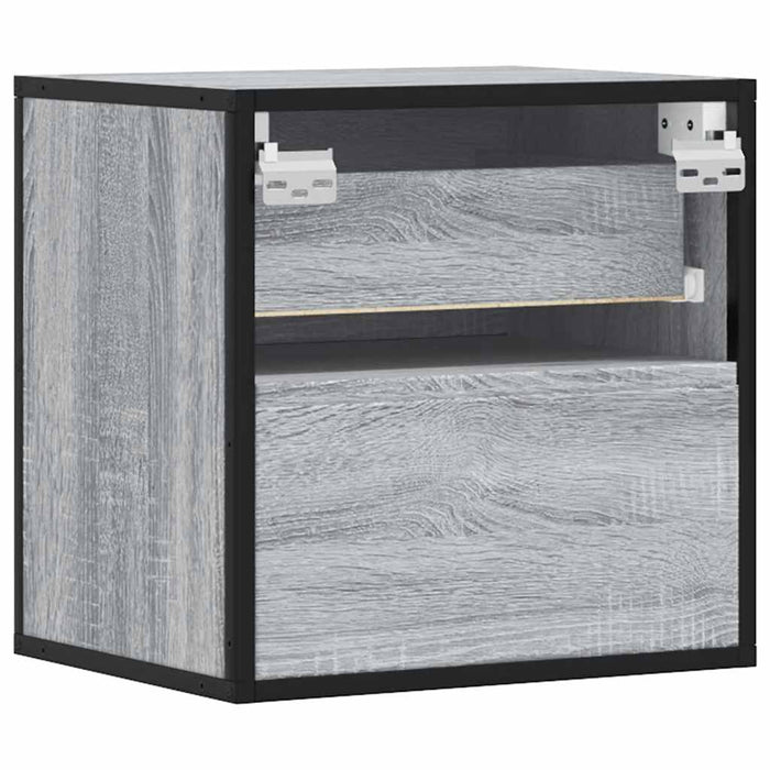 Wall-mounted Bedside Cabinet Grey Sonoma 40x31x39.5 cm