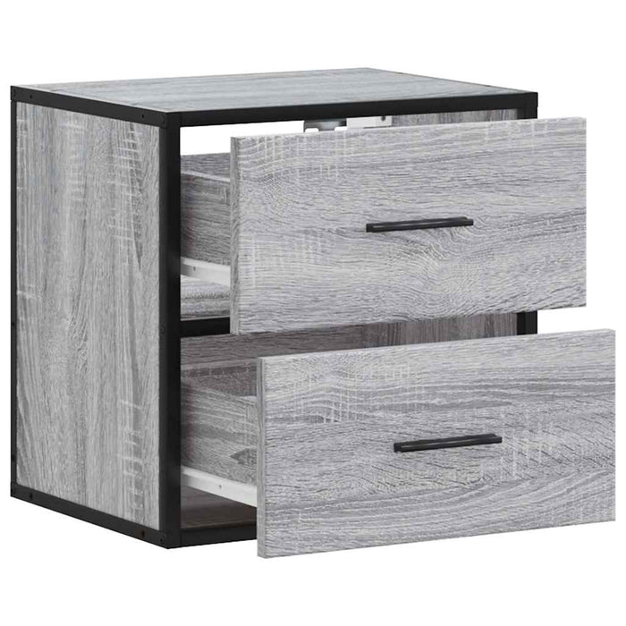 Wall-mounted Bedside Cabinet Grey Sonoma 40x31x39.5 cm