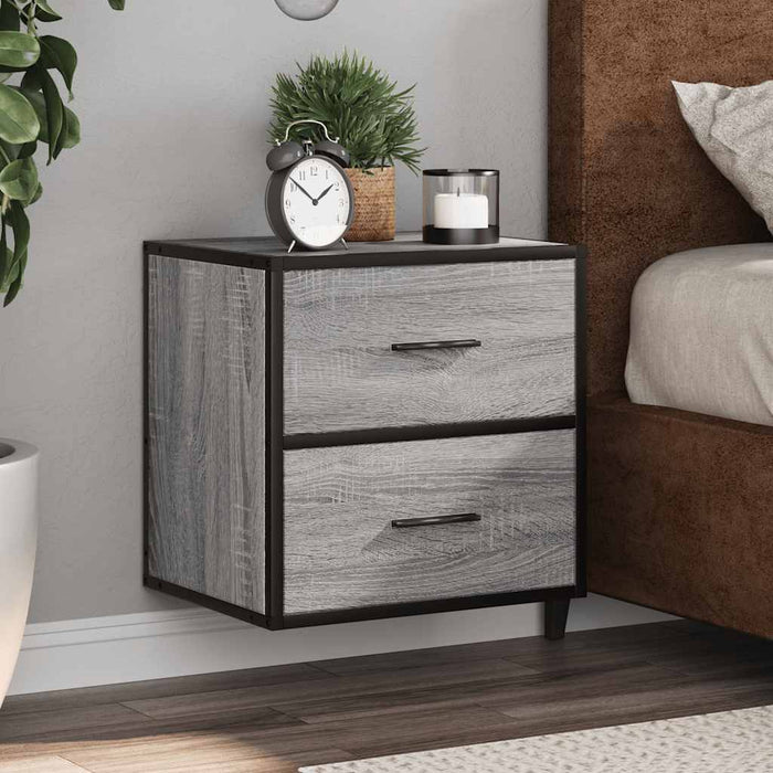 Wall-mounted Bedside Cabinet Grey Sonoma 40x31x39.5 cm