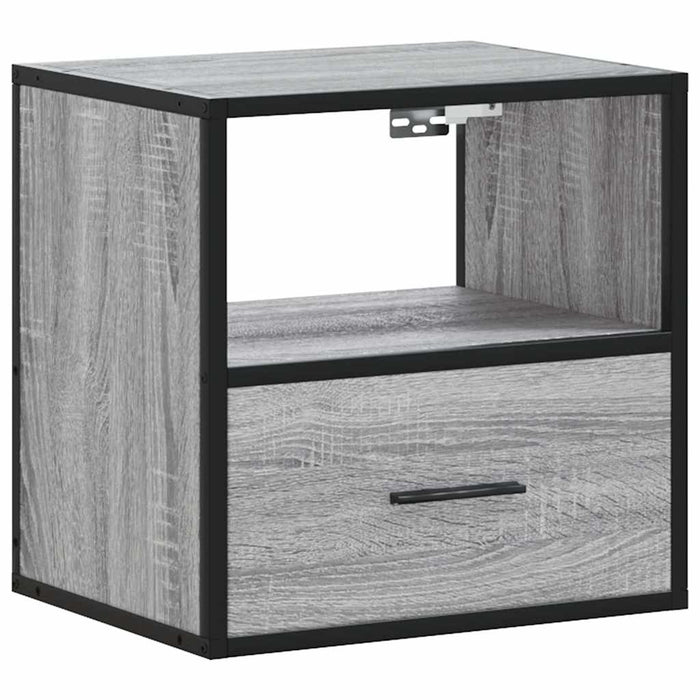 Wall-mounted Bedside Cabinet Grey Sonoma 40x31x39.5 cm