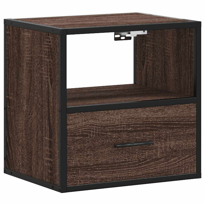 Wall-mounted Bedside Cabinet Brown Oak 40x31x39.5 cm