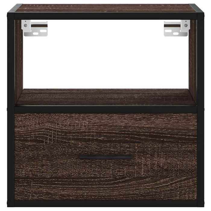 Wall-mounted Bedside Cabinet Brown Oak 40x31x39.5 cm