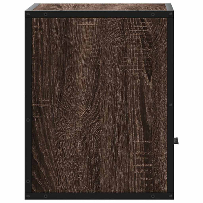 Wall-mounted Bedside Cabinet Brown Oak 40x31x39.5 cm