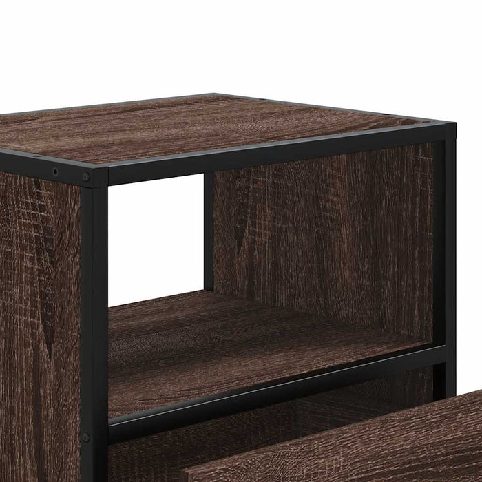 Wall-mounted Bedside Cabinet Brown Oak 40x31x39.5 cm