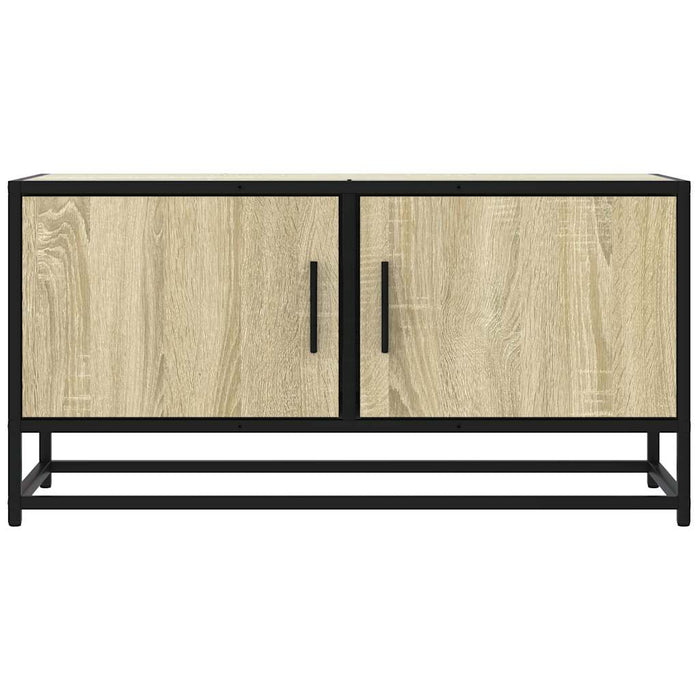 TV Cabinet Sonoma Oak 80x34.5x40 cm Engineered Wood and Metal