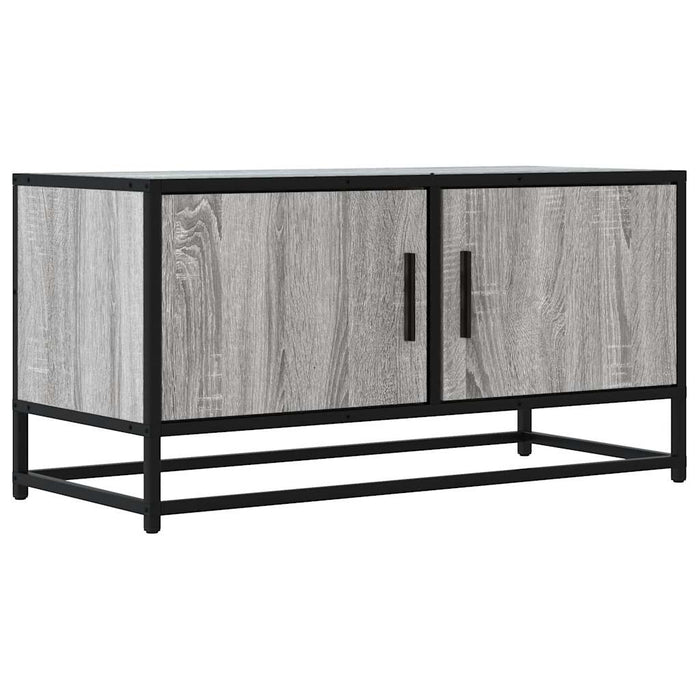 TV Cabinet Grey Sonoma 80x34.5x40 cm Engineered Wood and Metal