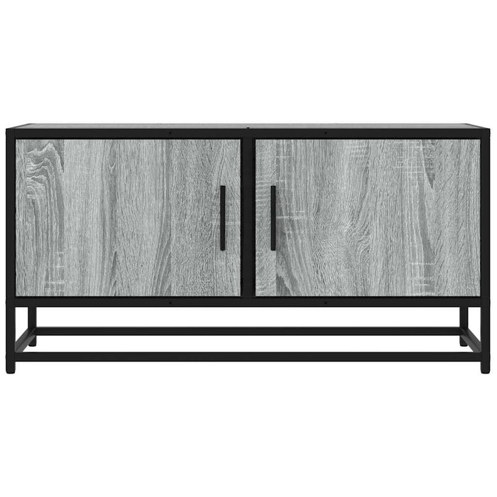 TV Cabinet Grey Sonoma 80x34.5x40 cm Engineered Wood and Metal