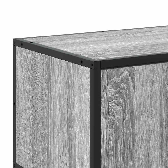 TV Cabinet Grey Sonoma 80x34.5x40 cm Engineered Wood and Metal