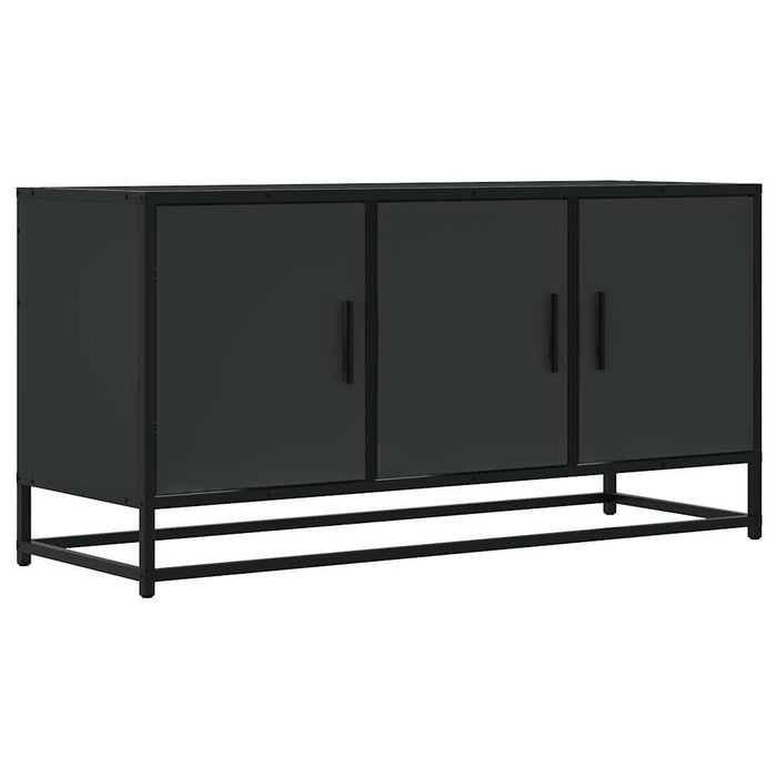 TV Cabinet Black 100x35x50 cm Engineered Wood and Metal