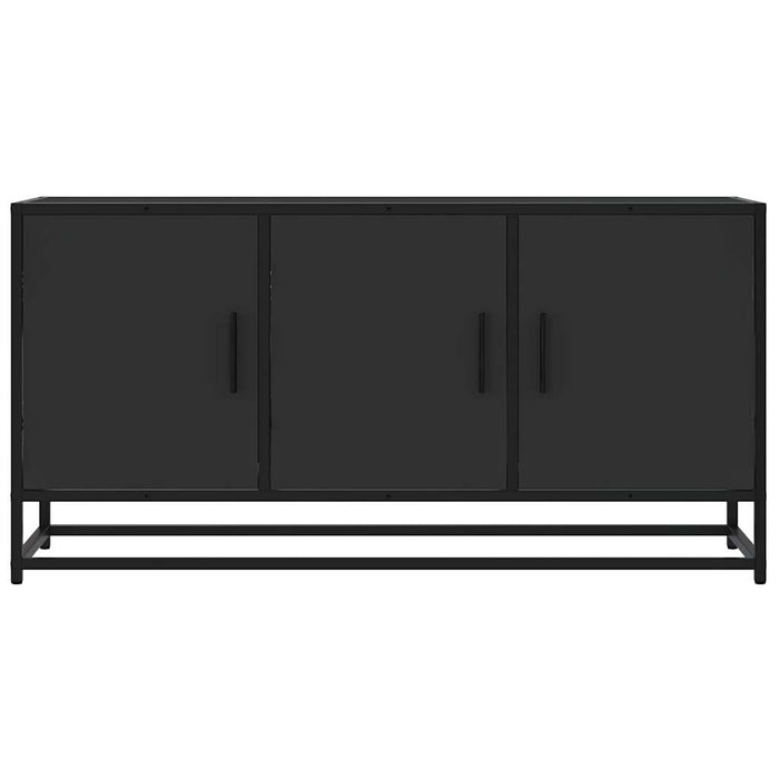 TV Cabinet Black 100x35x50 cm Engineered Wood and Metal