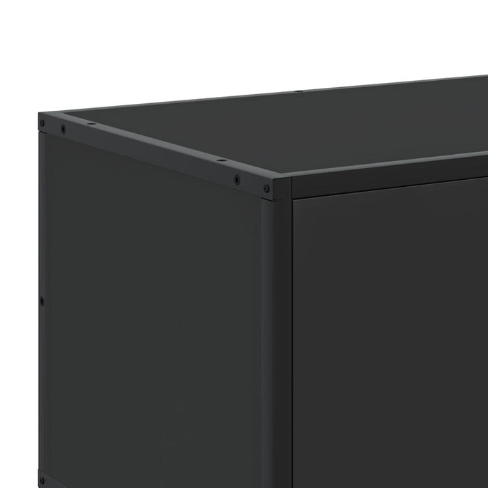 TV Cabinet Black 100x35x50 cm Engineered Wood and Metal